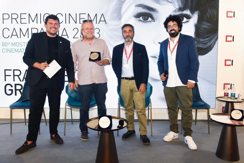 Francesco Grisi riceve il premio Cinema Campania 2023